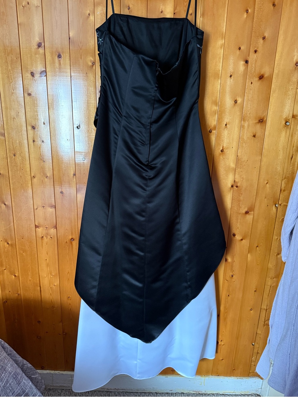 Two-Tone Black & White Formal Gown - Picture 5 of 7